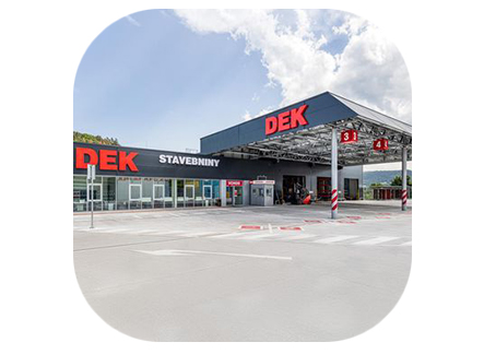 Výstavba pobočky stavebnin Dek v Kadani